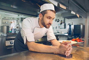 Picture of a chef in a kitchen