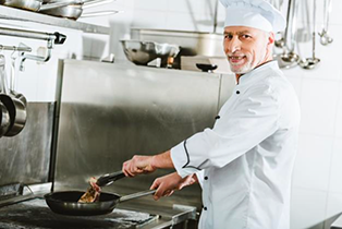 Picture of a chef in a kitchen